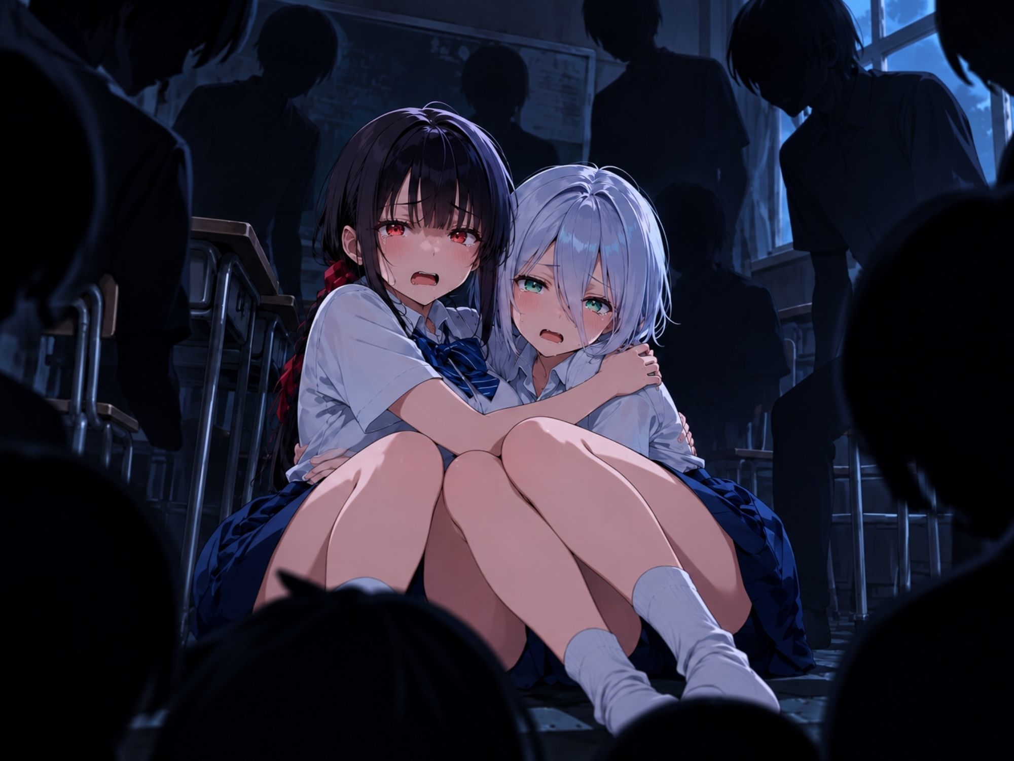 2人の狙われたJK 性奴●化計画【総集編】【セリフ付き】（真白・黒羽） 無料試し読み 8