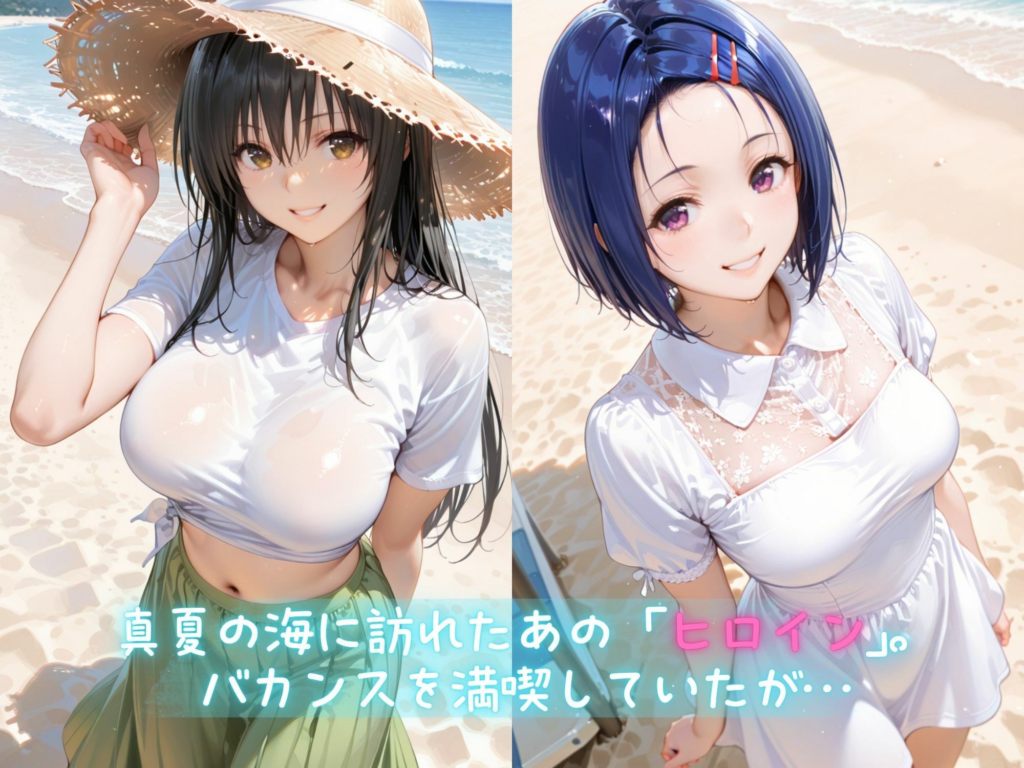 メス堕ちヒロイン  〜 ゆ●＆は●な 夏の海編 〜 無料試し読み 1