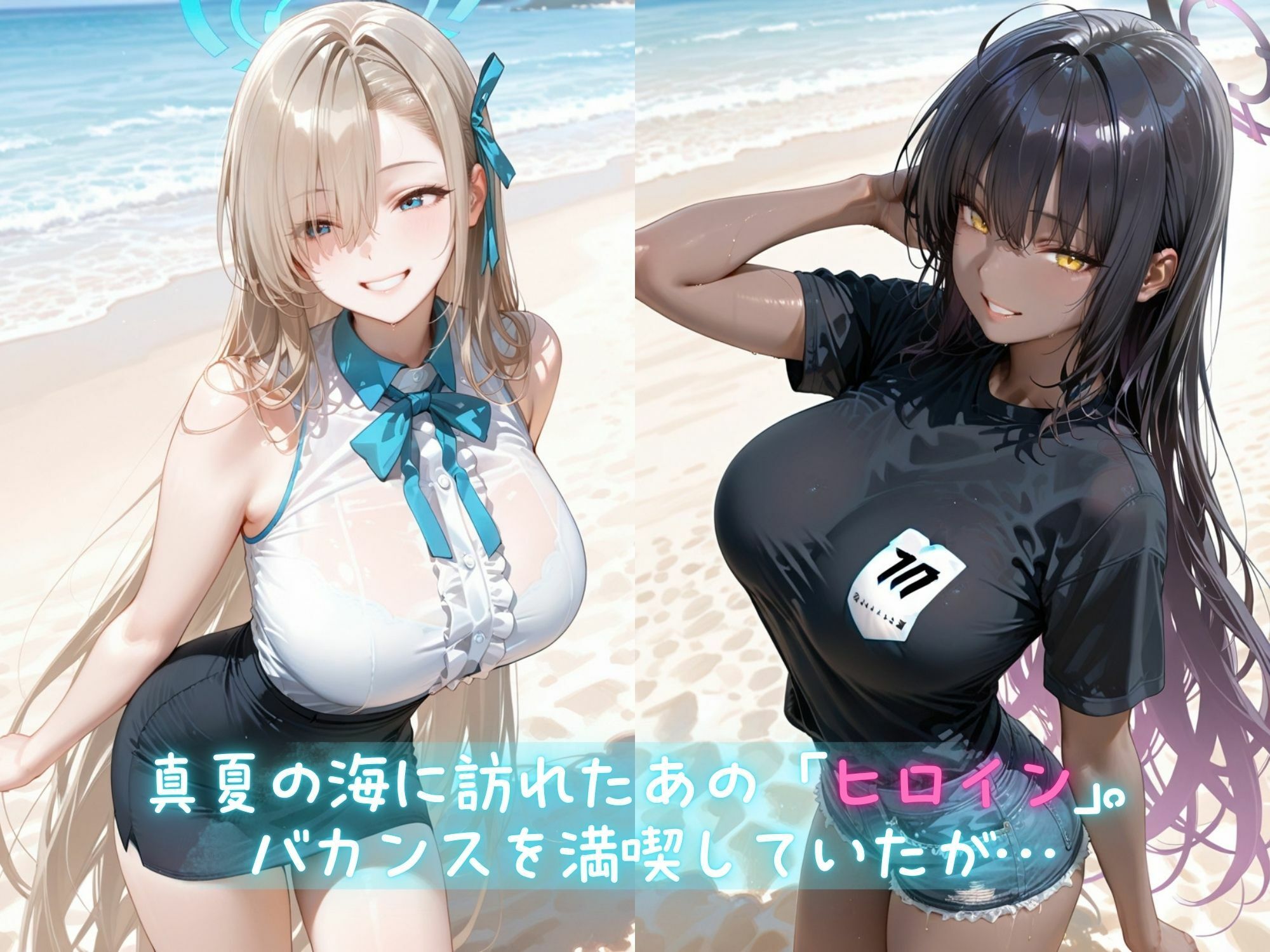 メス堕ちヒロイン  〜 ア●ナ＆カ●ン 夏の海編 〜 無料試し読み 1